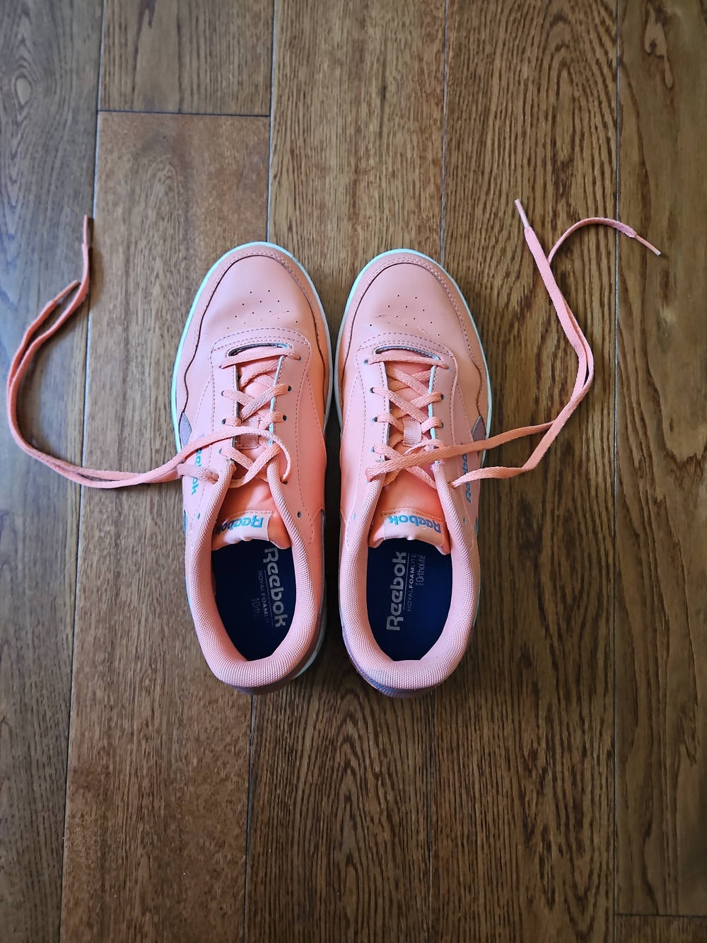 Reebok Classic Women's Peach Lace-Up Sneakers